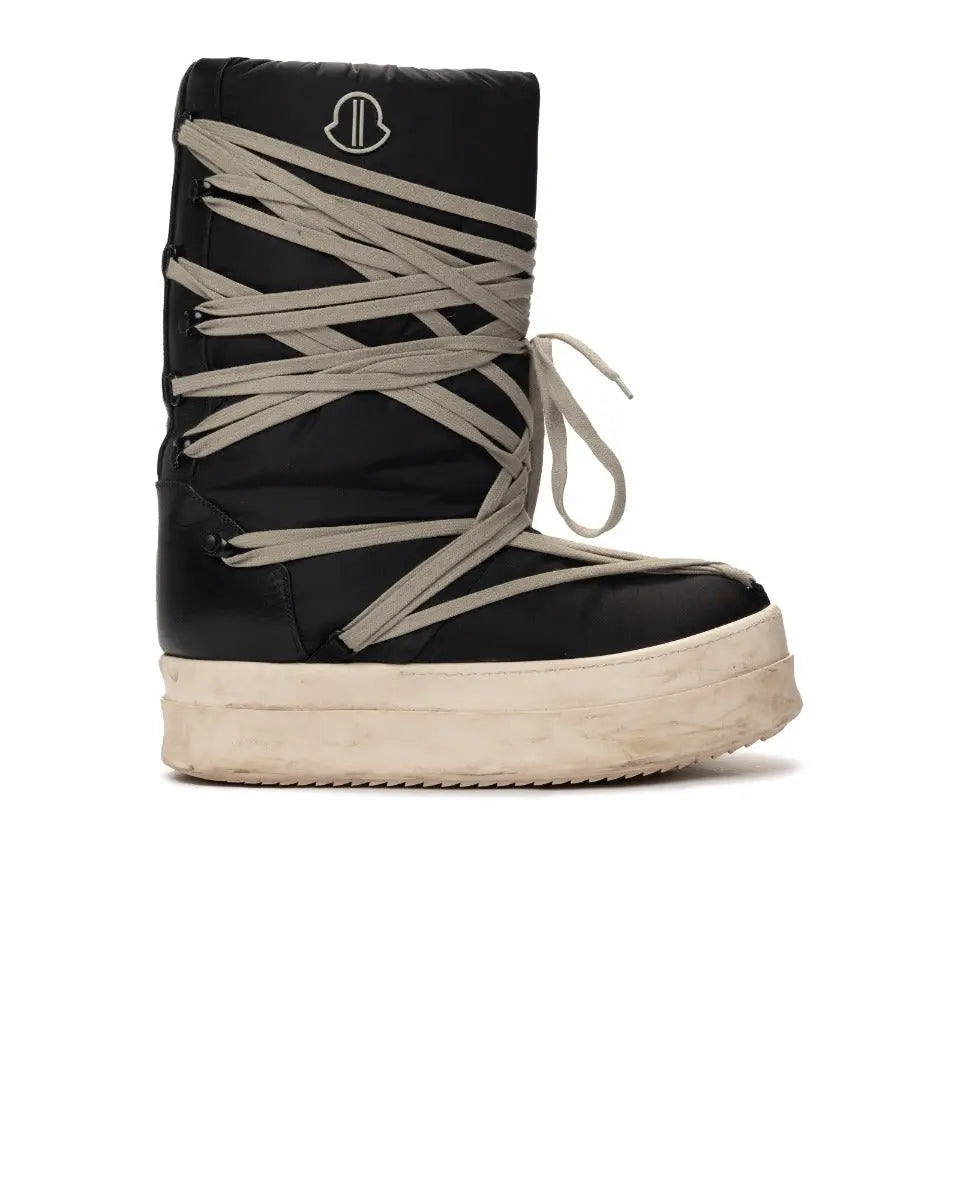 Rick Owens x Moncler Genius Big Rock padded black boots Rick Owens