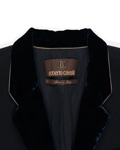 Roberto Cavalli velvet lapels blazer jacket Roberto Cavalli