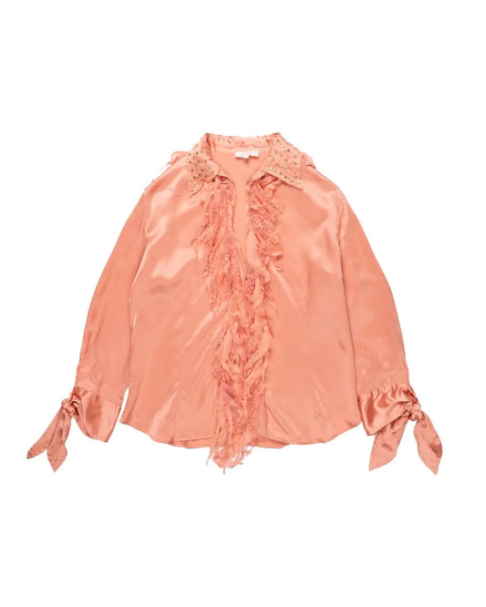 Roberto Cavalli studded collar shirt