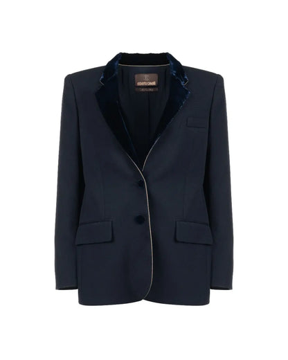 Roberto Cavalli velvet lapels blazer jacket Roberto Cavalli