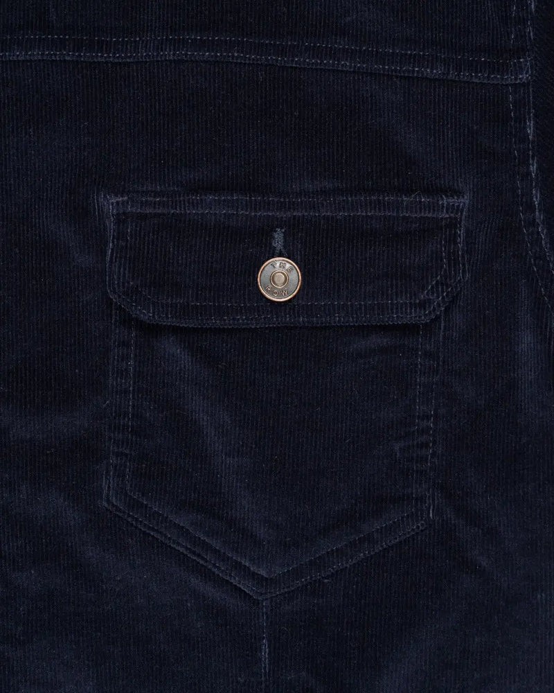 The Row Lafayette corduroy navy trucker jacket thumbnail