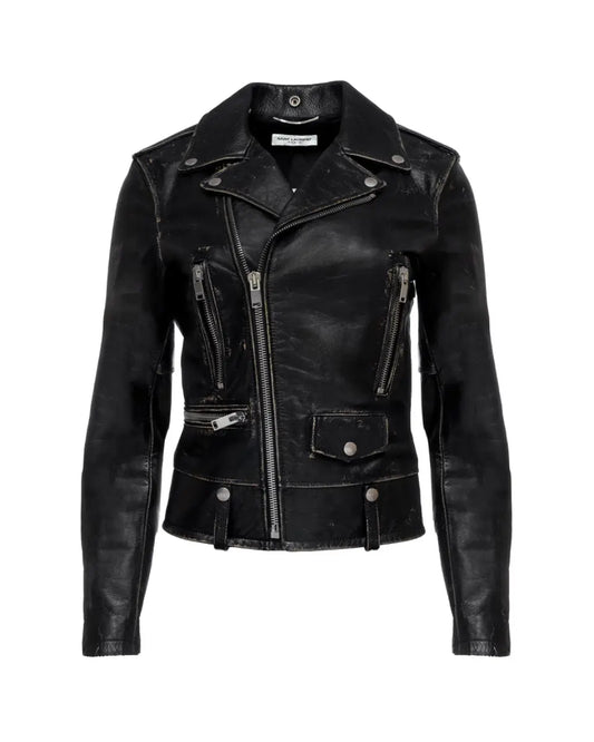 Saint Laurent "Surf Sound" L01 distressed leather biker jacket Saint Laurent