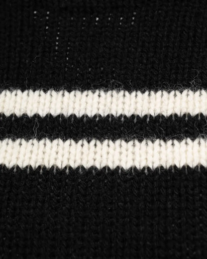 Saint Laurent black two-striped sweater Saint Laurent