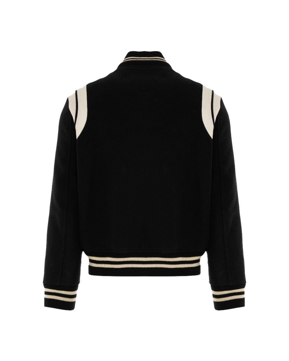 Saint Laurent black wool teddy jacket Saint Laurent