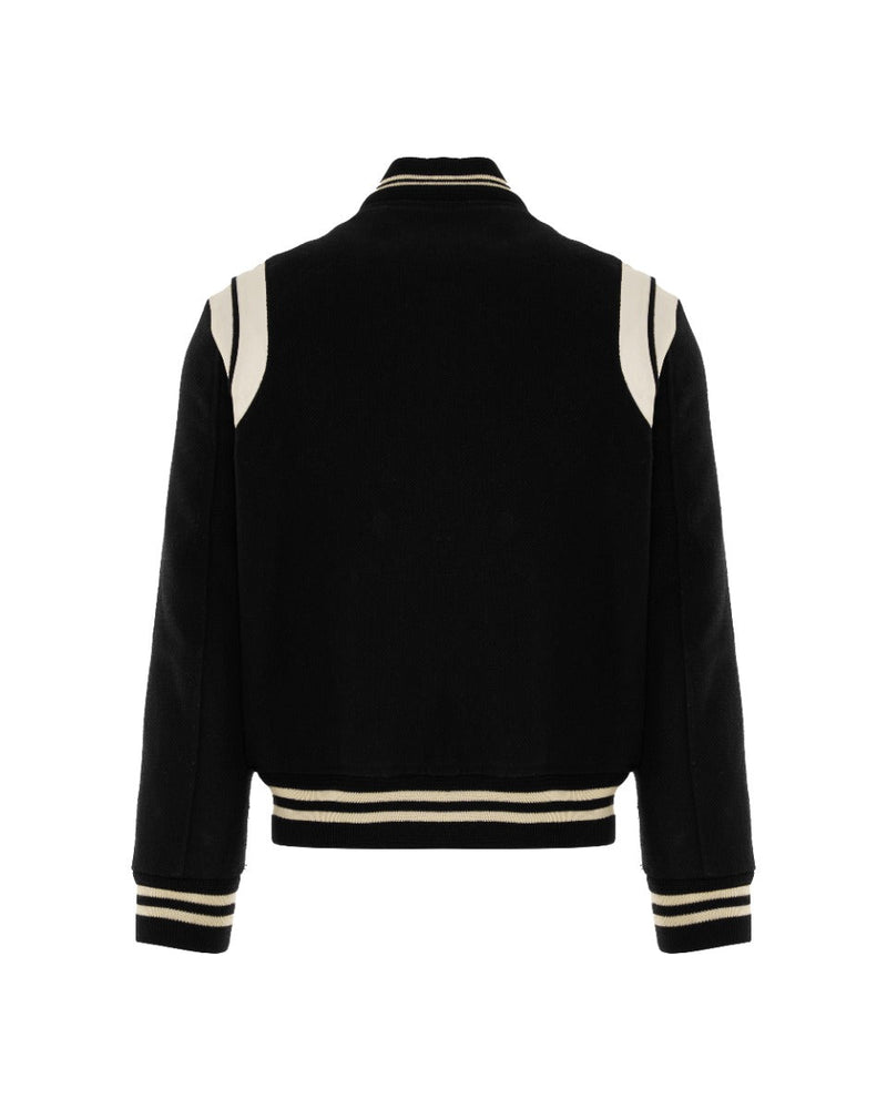 Saint Laurent black wool teddy jacket thumbnail