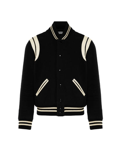 Saint Laurent black wool teddy jacket Saint Laurent