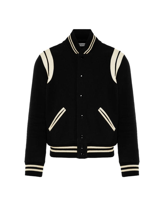 Saint Laurent black wool teddy jacket Saint Laurent