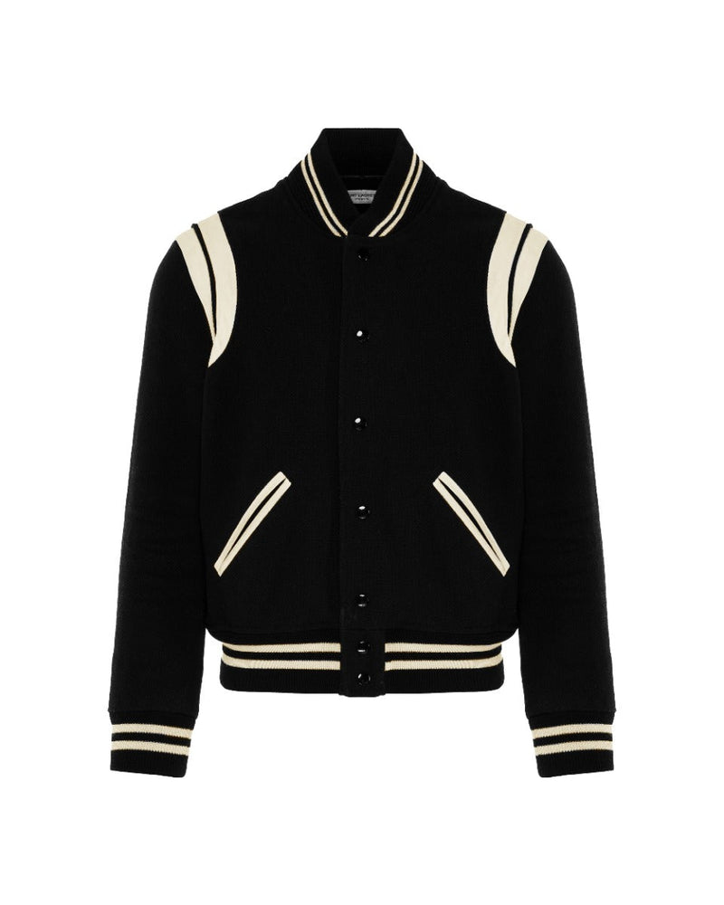 Saint Laurent black wool teddy jacket Saint Laurent