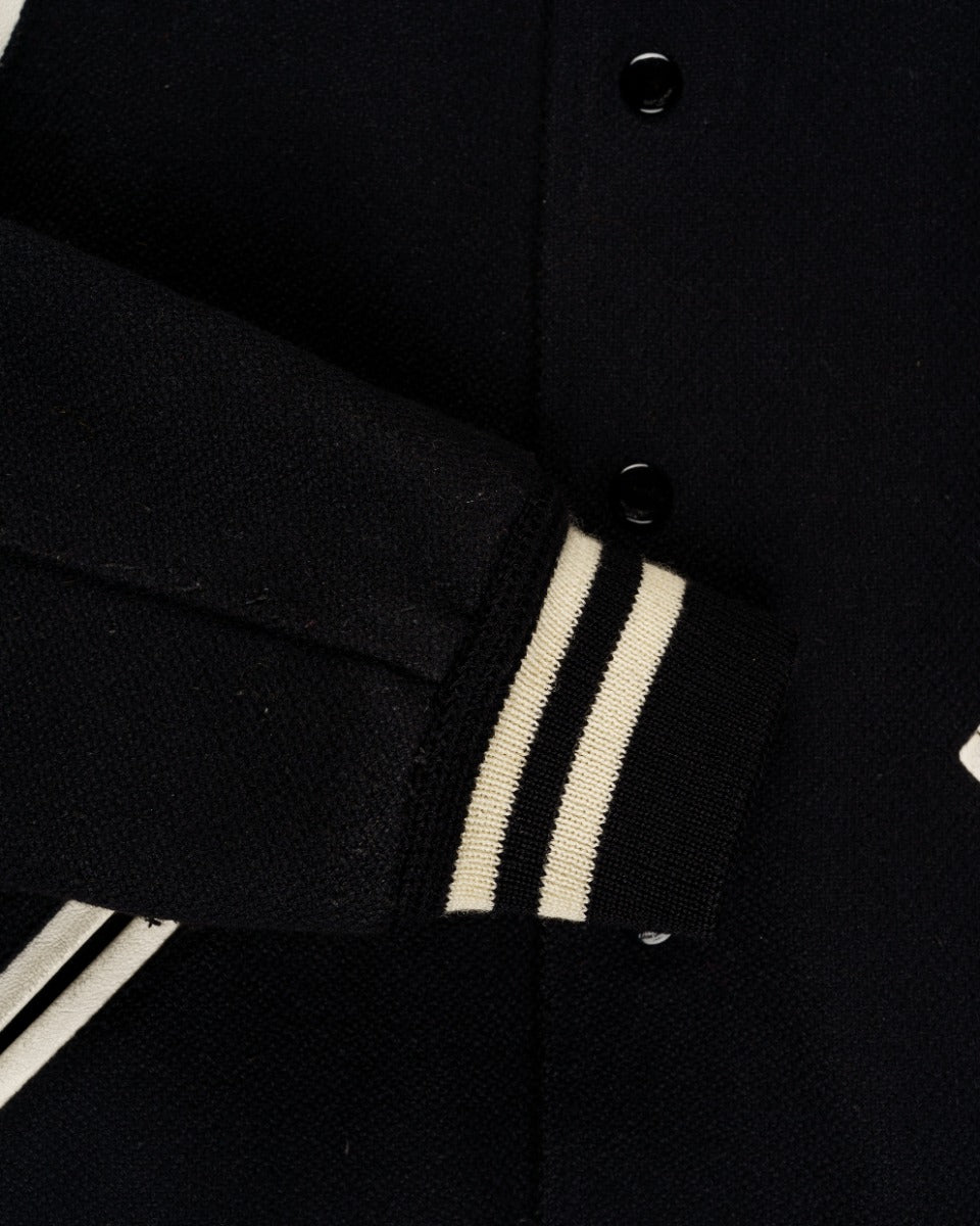 Saint Laurent black wool teddy jacket