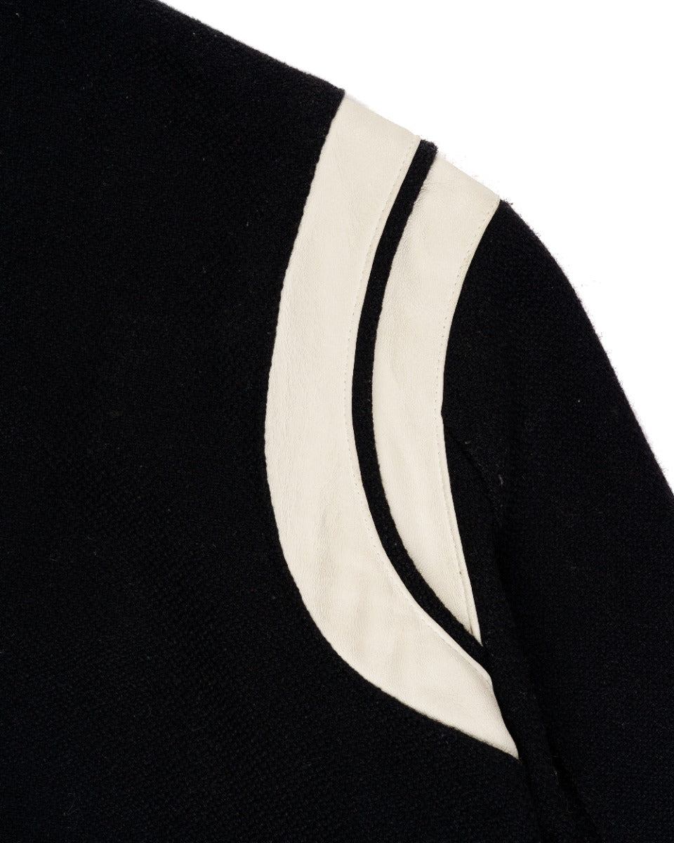 Saint Laurent black wool teddy jacket
