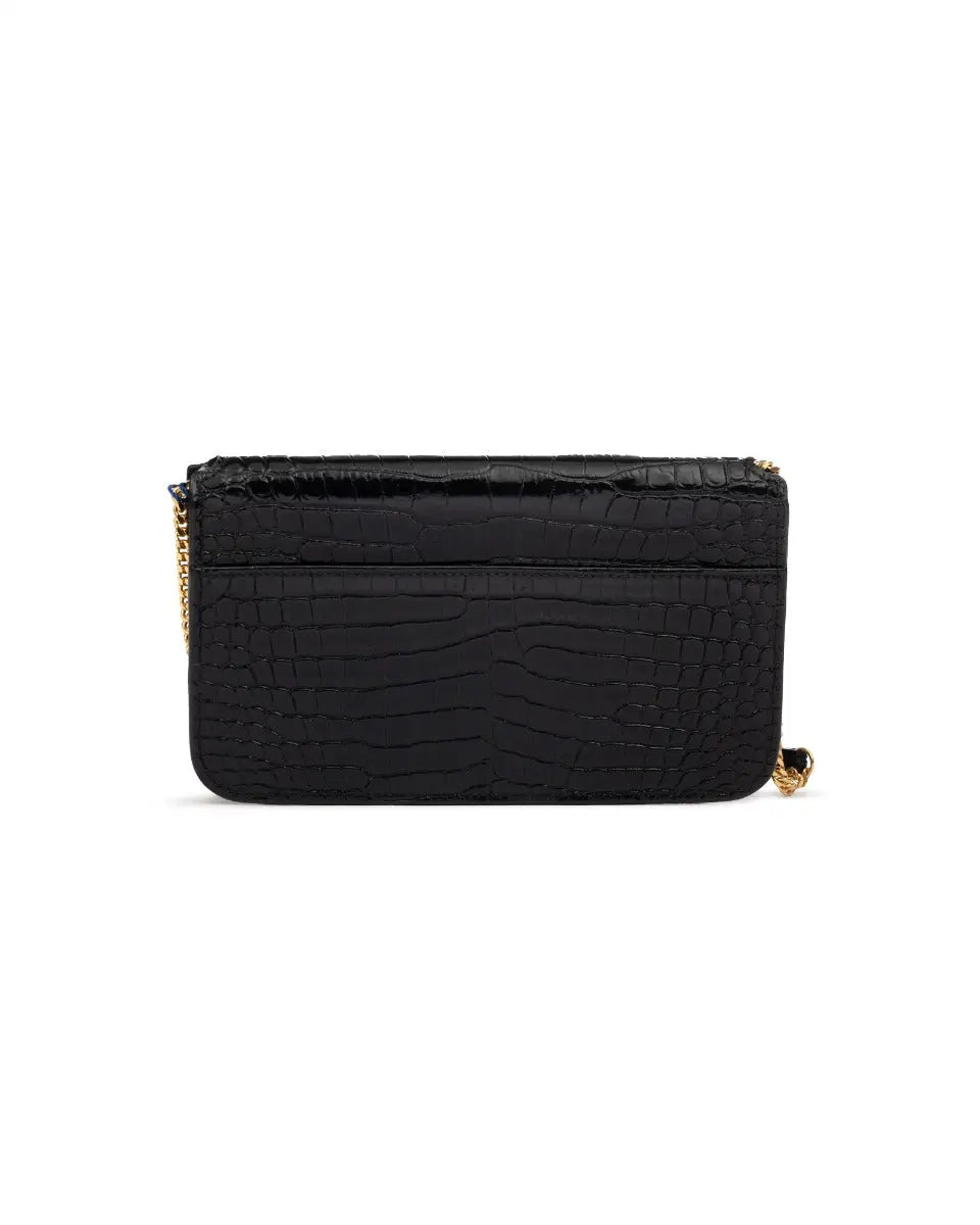 Saint Laurent Cassandre crocodile embossed bag