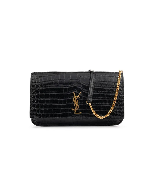 Saint Laurent Cassandre crocodile embossed bag Saint Laurent