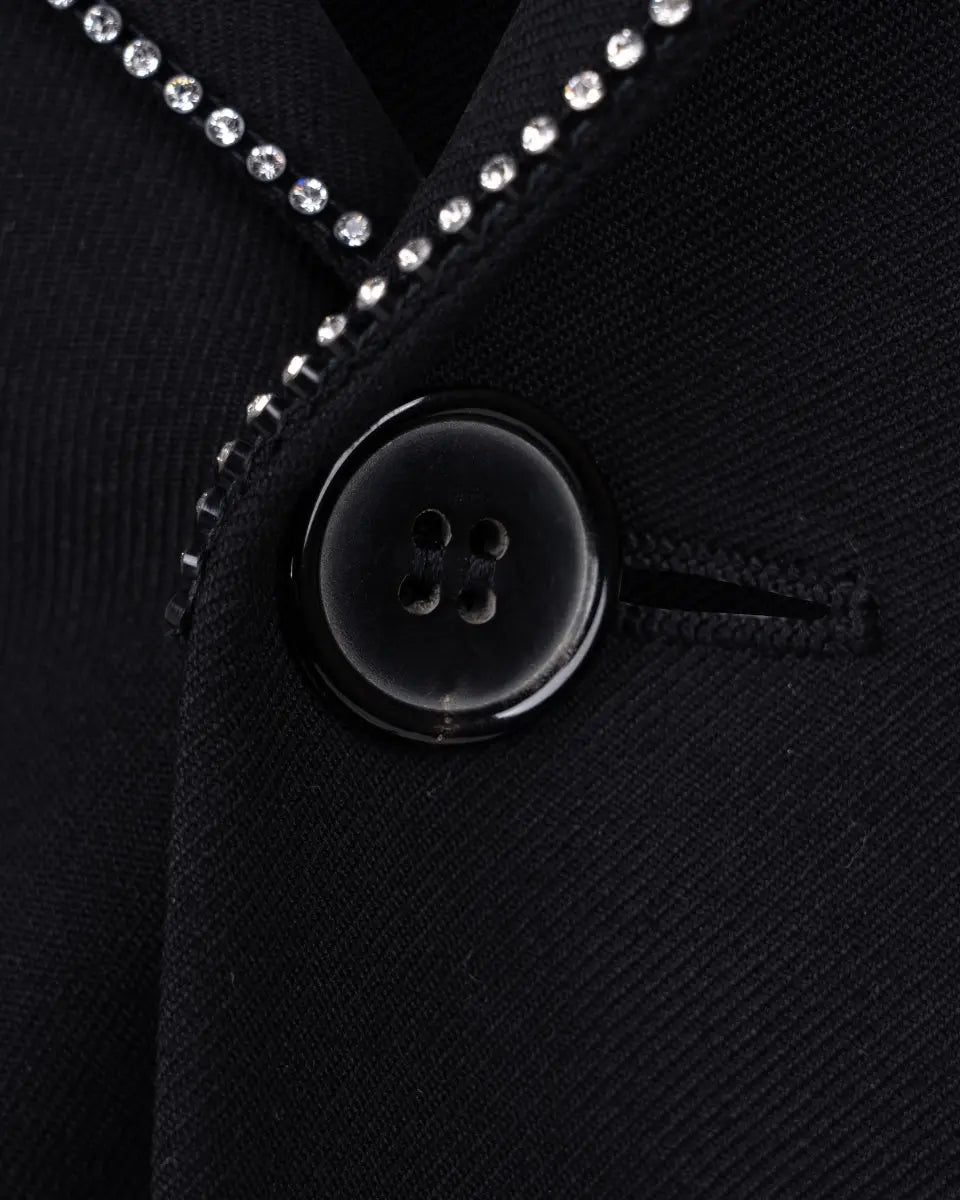 Saint Laurent crystal-embellished lapels blazer jacket Saint Laurent