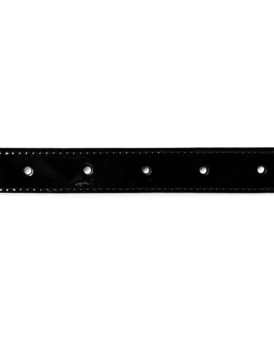 Saint Laurent crystal-embellished patent leather belt Saint Laurent
