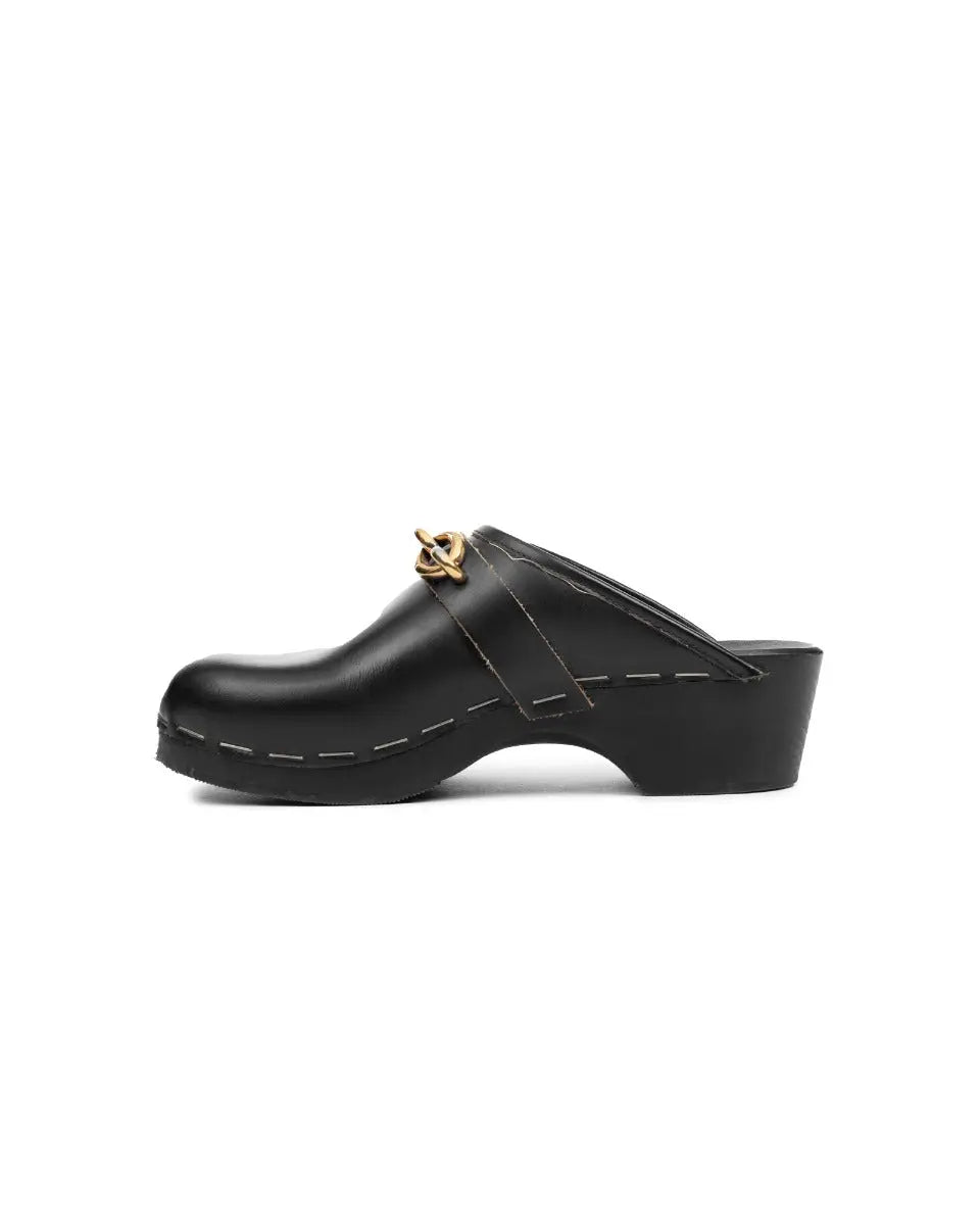 Saint Laurent Le Maillon leather clogs