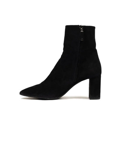 Saint Laurent Lou 70 pin-logo suede ankle boots Saint Laurent