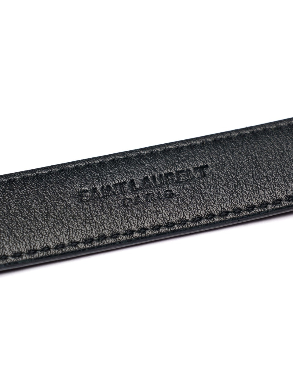 Saint Laurent narrow black leather belt Saint Laurent
