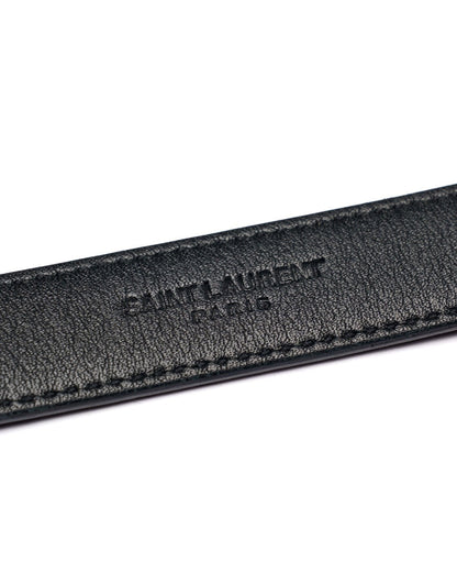 Saint Laurent narrow black leather belt Saint Laurent