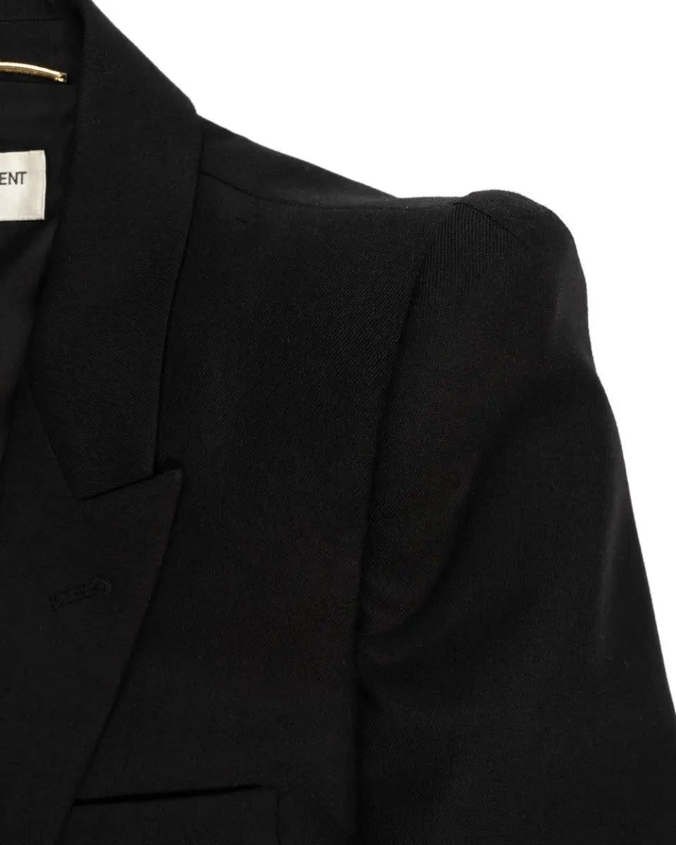 Saint Laurent Pagoda-shoulder gabardine blazer jacket Saint Laurent