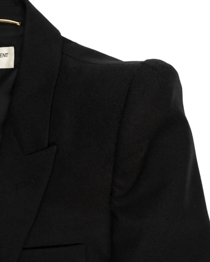 Saint Laurent Pagoda-shoulder gabardine blazer jacket Saint Laurent