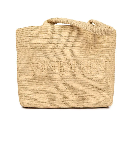 Saint Laurent Raffia Neutral large tote bag Saint Laurent
