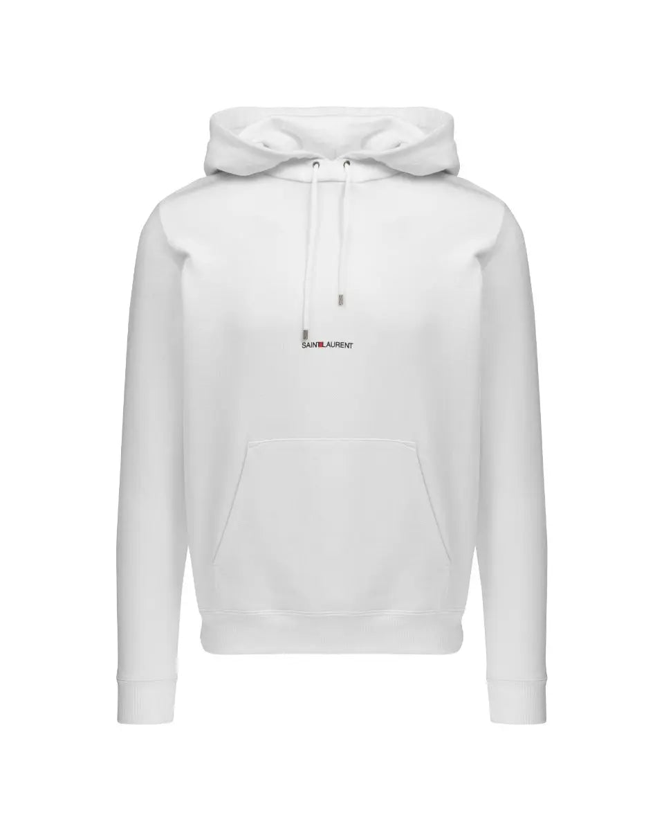 Saint Laurent logo white hoodie