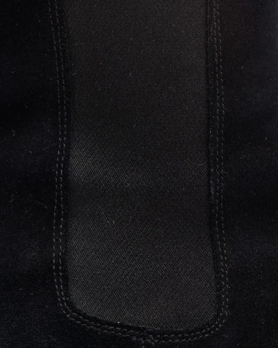 Saint Laurent Wyatt Chelsea suede black boots