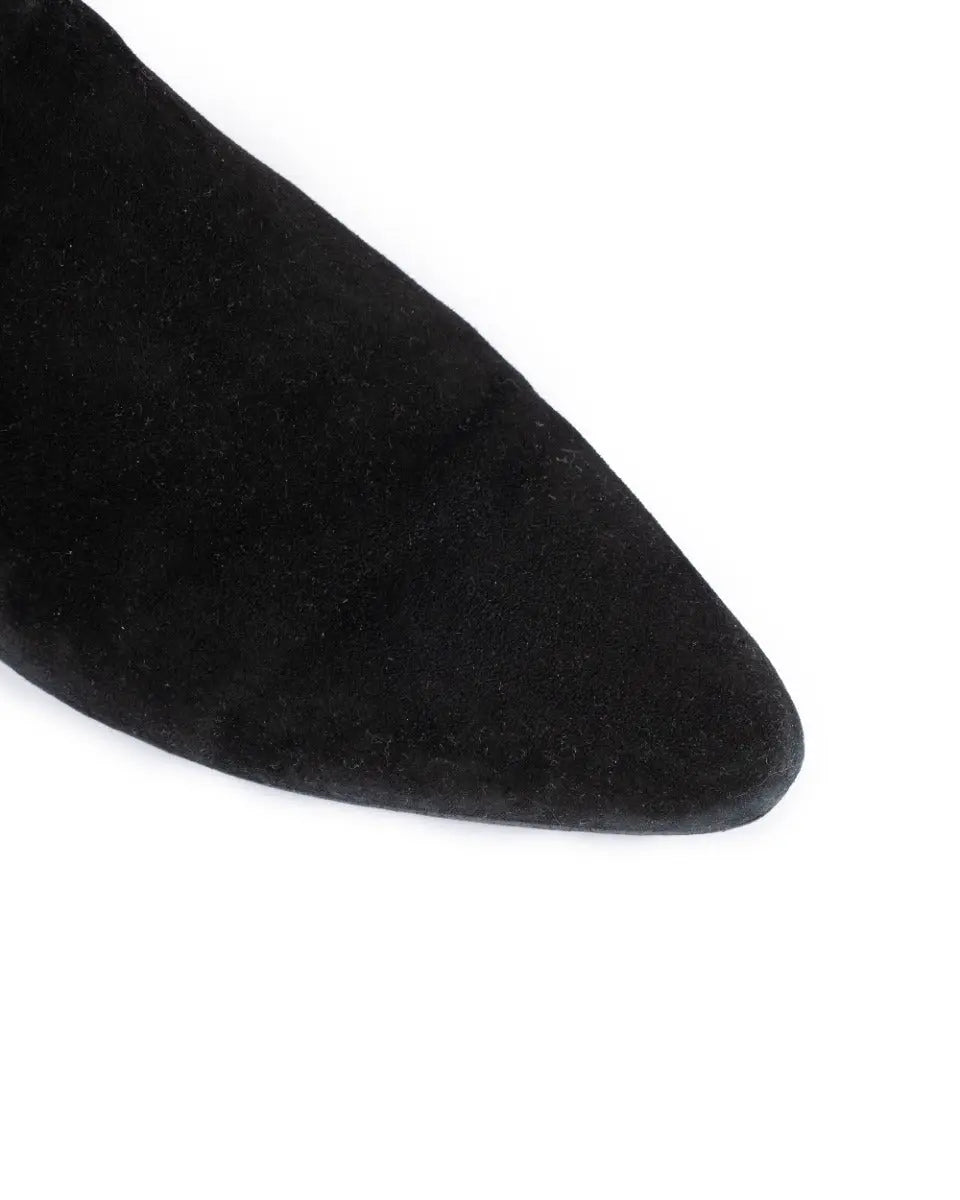 Saint Laurent Wyatt Chelsea suede black boots
