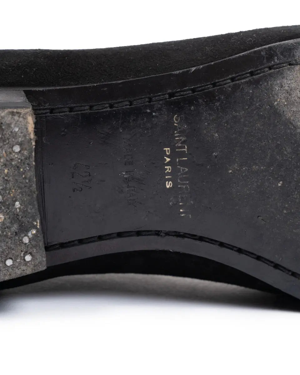 Saint Laurent Wyatt Chelsea suede black boots Saint Laurent