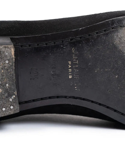 Saint Laurent Wyatt Chelsea suede black boots Saint Laurent