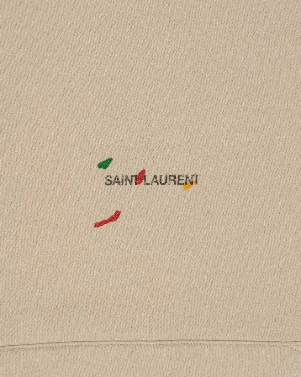 Saint Laurent x Bruno V.Roels paint-splatter logo hoodie