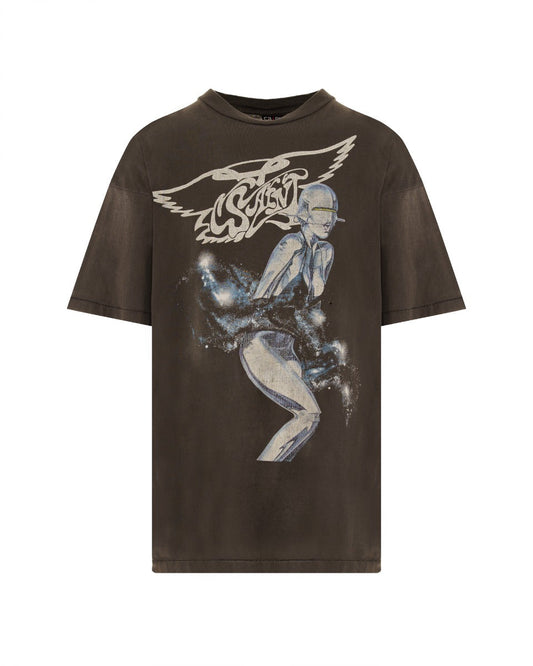 Saint Michael x Hajime Sorayama graphic washed grey t-shirt Saint Michael