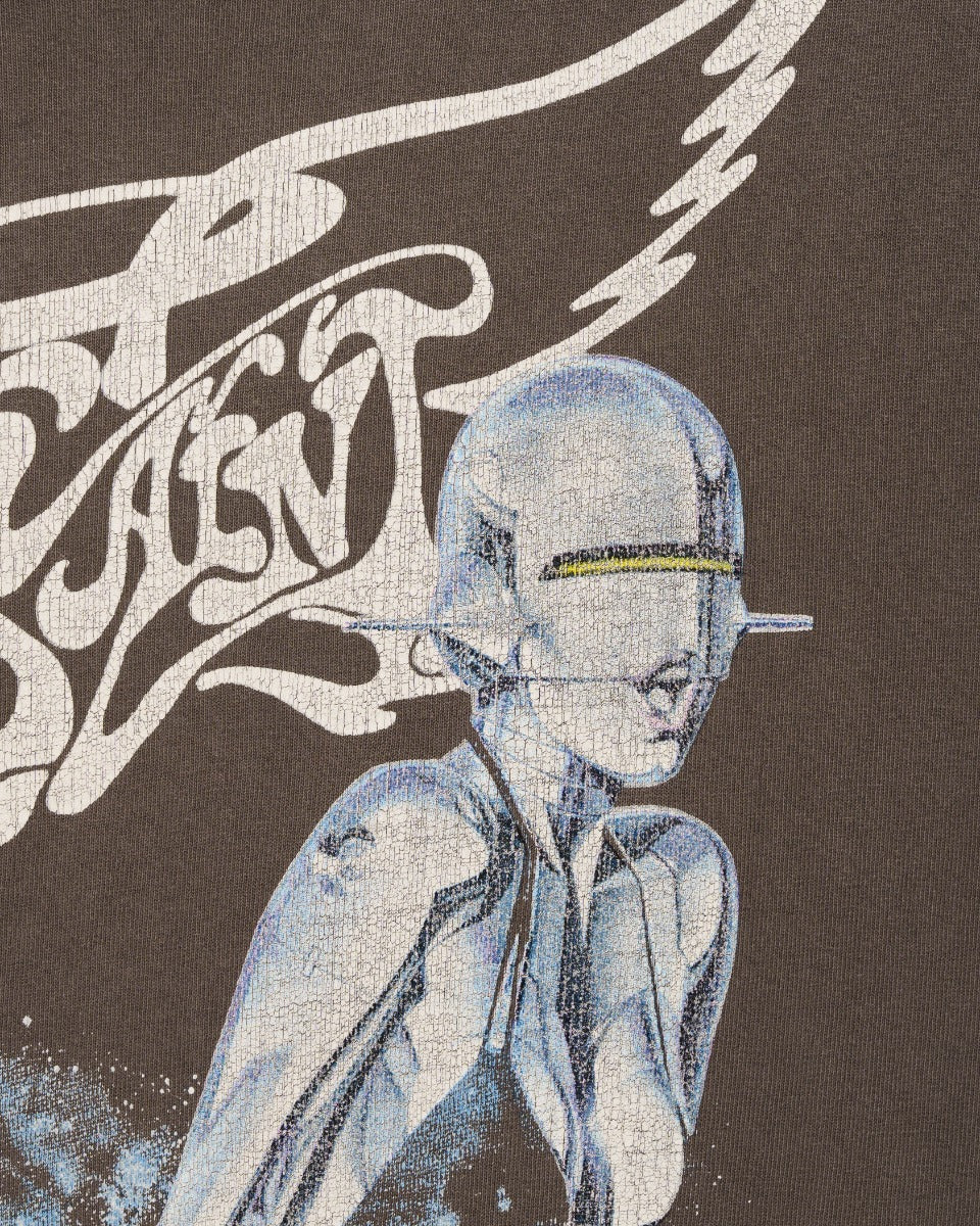 Saint Michael x Hajime Sorayama graphic washed grey t-shirt Saint Michael
