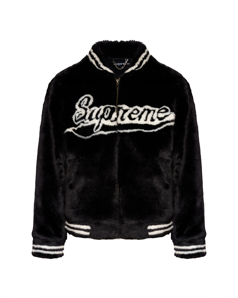 Supreme Faux Fur Varsity jacket thumbnail
