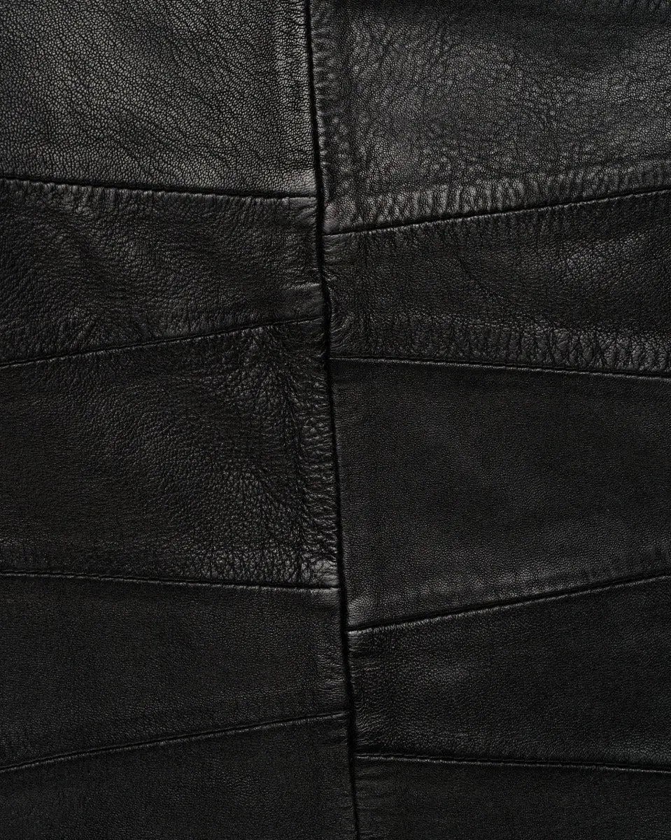 Supreme patchwork 5-pocket leather pants