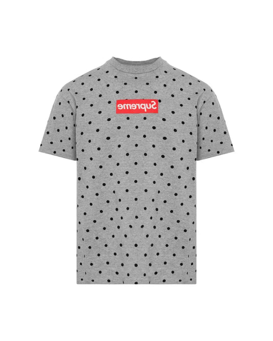 Supreme x COMME des GARÇONS SHIRT Polka Dot box logo grey t-shirt Supreme