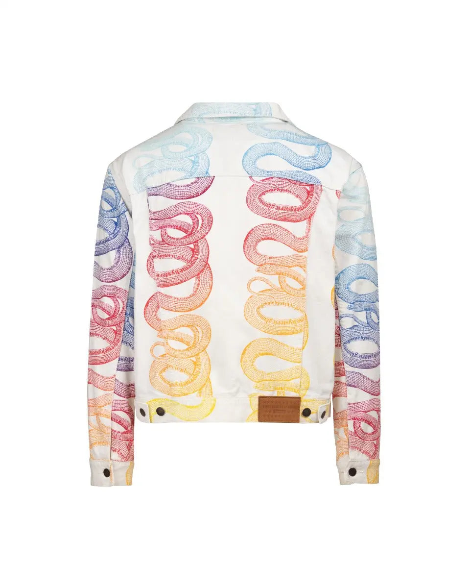 Supreme x Hysteric Glamour snake white denim trucker jacket