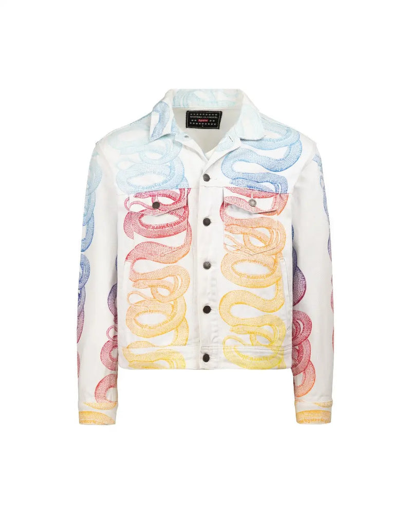 Supreme x Hysteric Glamour snake white denim trucker jacket thumbnail