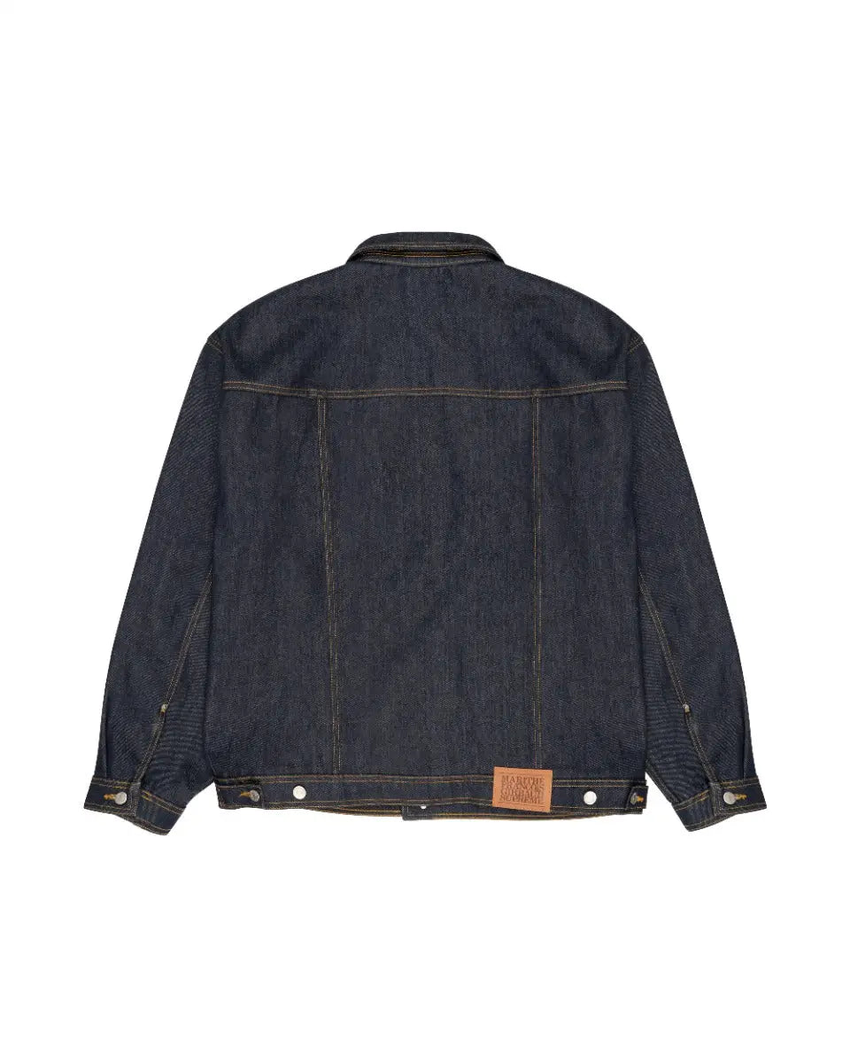 Supreme x Marithé + François Girbaud X-SEAM Indigo denim trucker jacket
