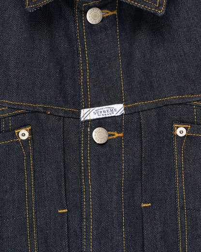Supreme x Marithé + François Girbaud X-SEAM Indigo denim trucker jacket Supreme
