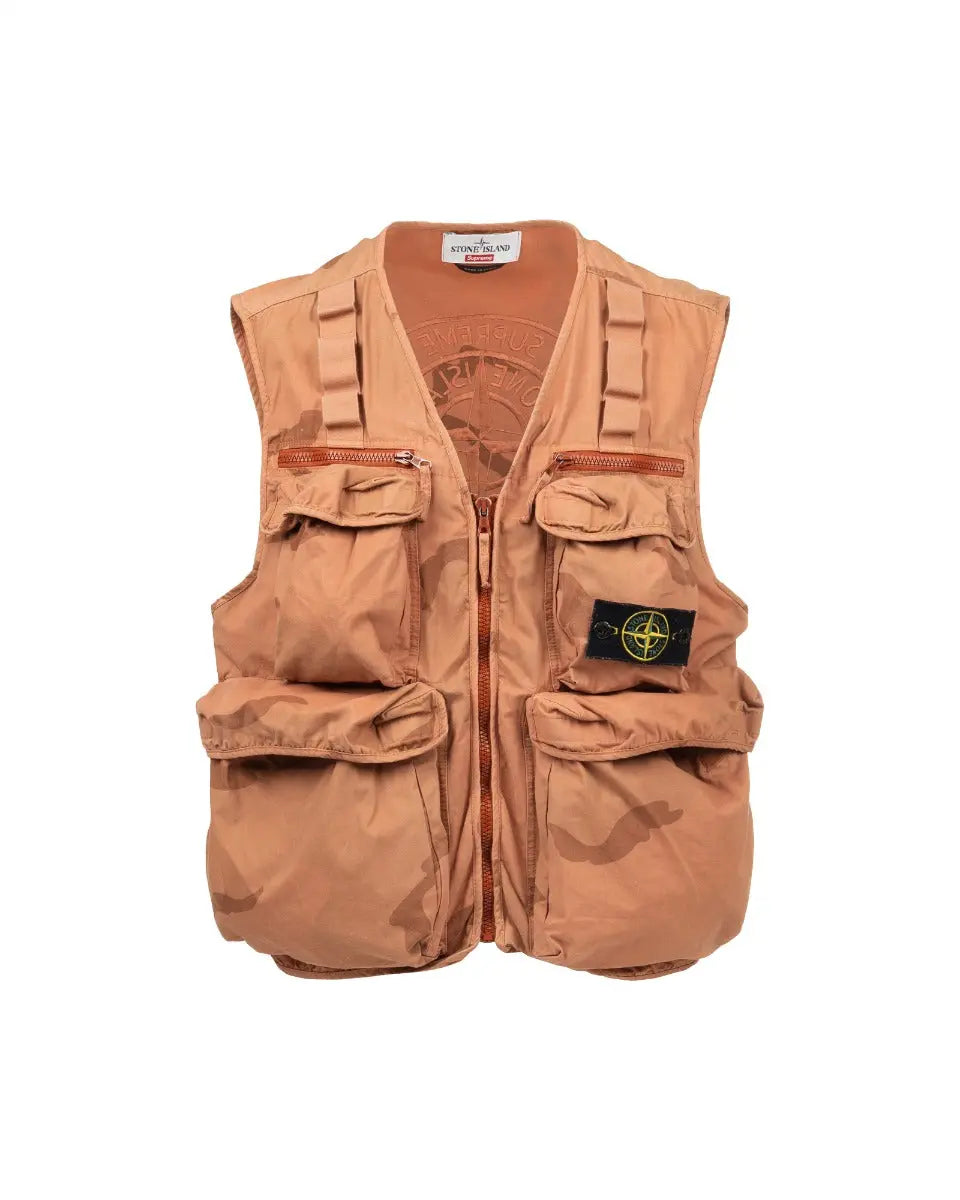 Supreme x Stone Island cargo camo vest jacket Supreme