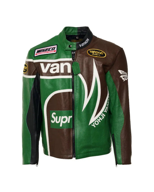 Supreme x Yohji Yamamoto x Vanson split leather biker jacket Supreme