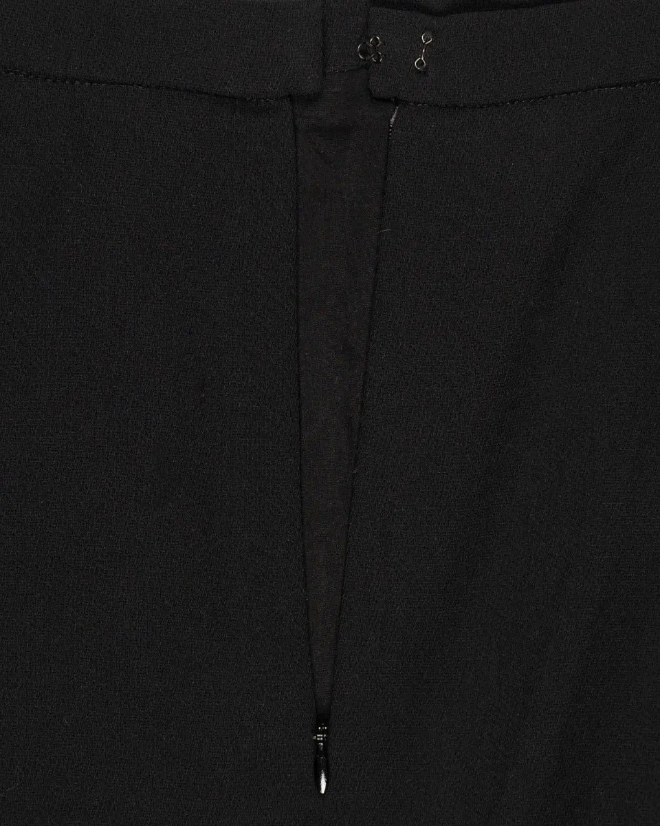 Chanel black wool mini skirt