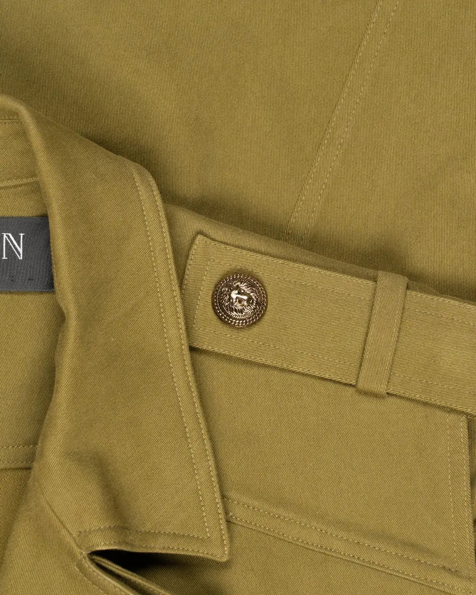Balmain military vest khaki jacket