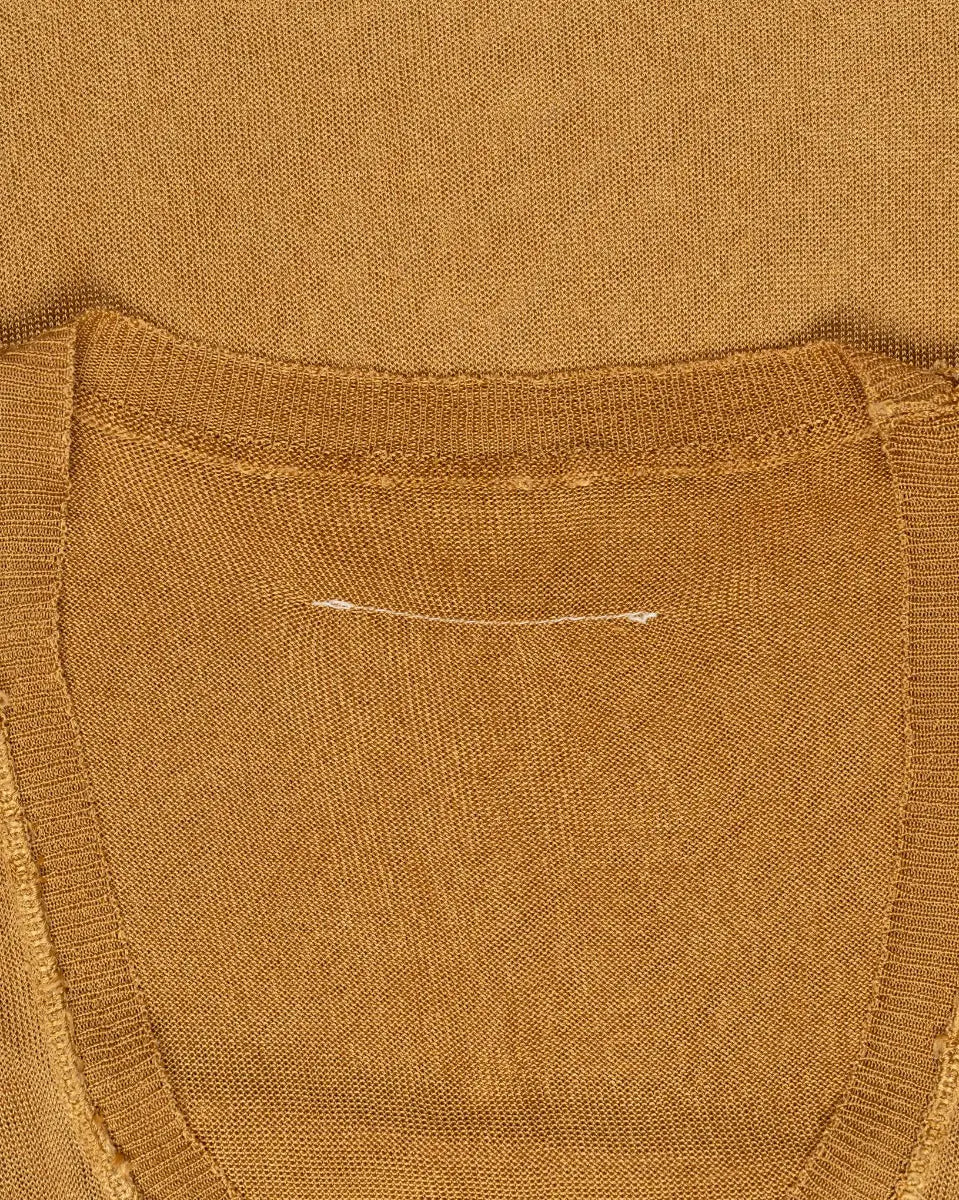 Maison Margiela MM6 metallic gold viscose tank top