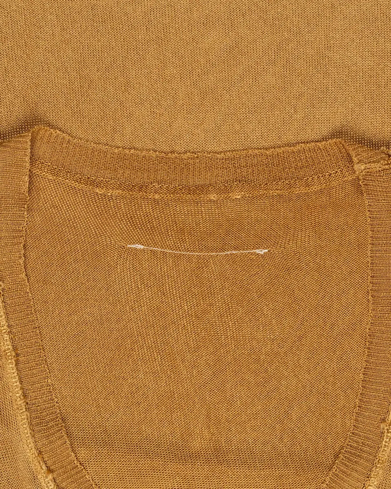 Maison Margiela MM6 metallic gold viscose tank top thumbnail