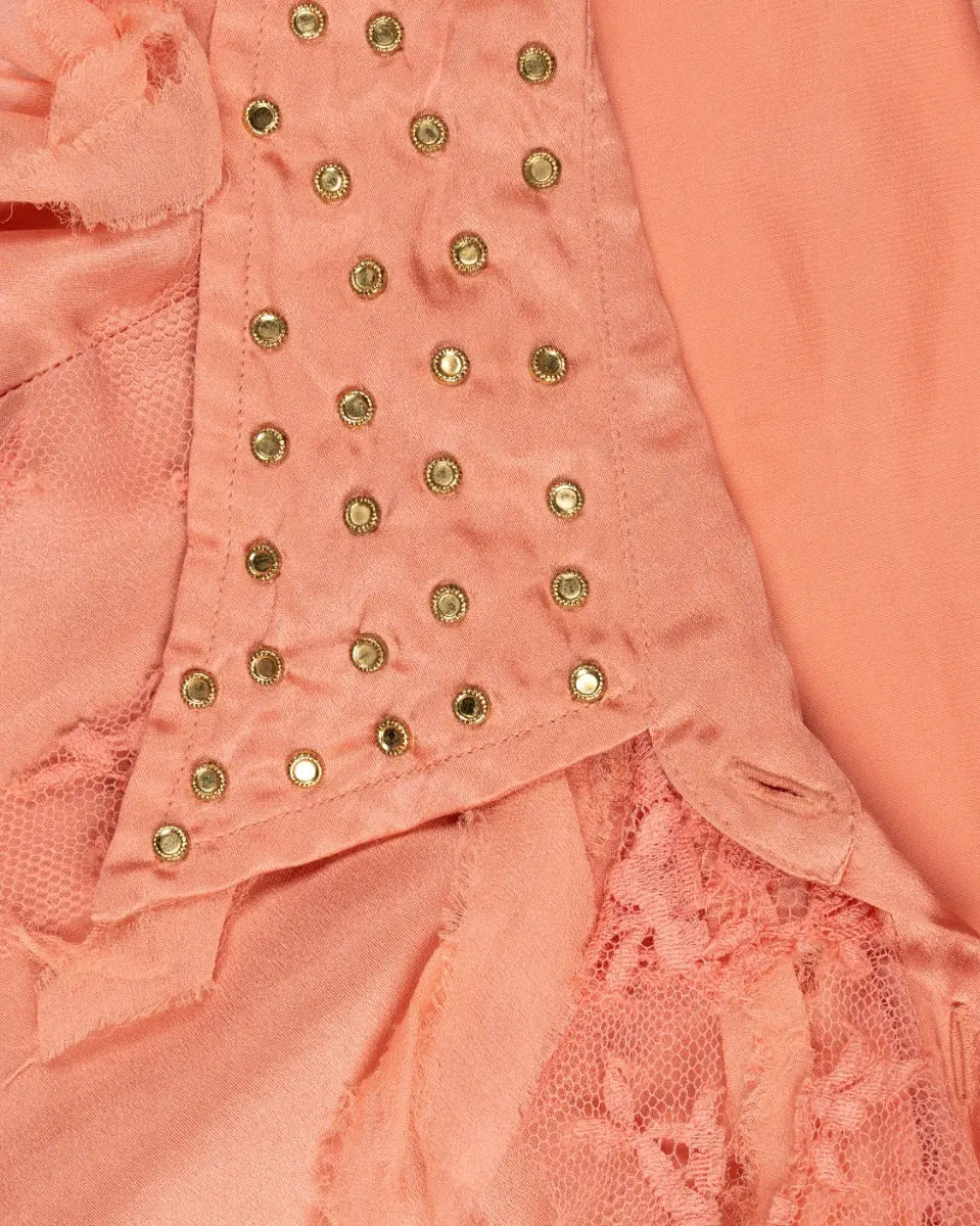 Roberto Cavalli studded collar shirt