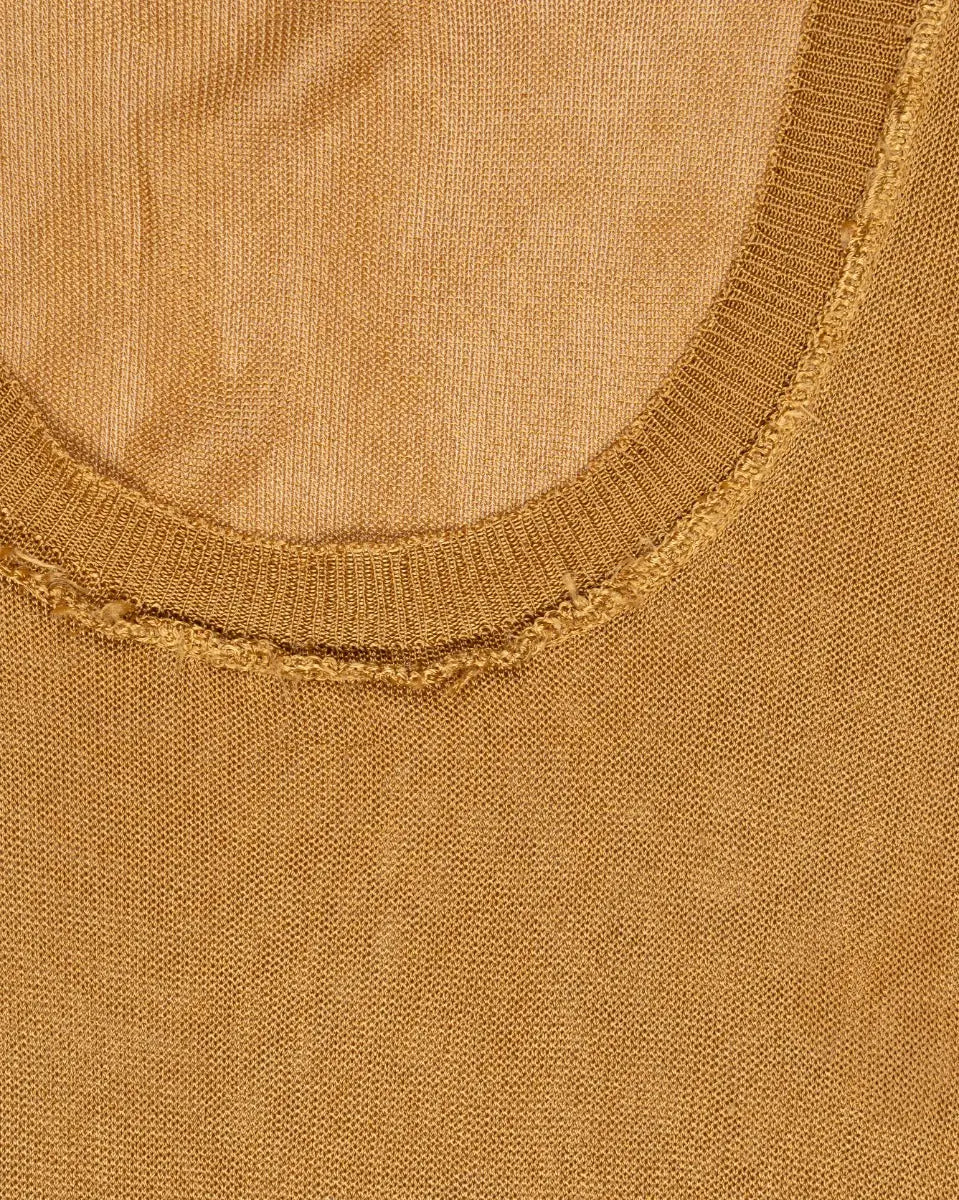Maison Margiela MM6 metallic gold viscose tank top Maison Margiela