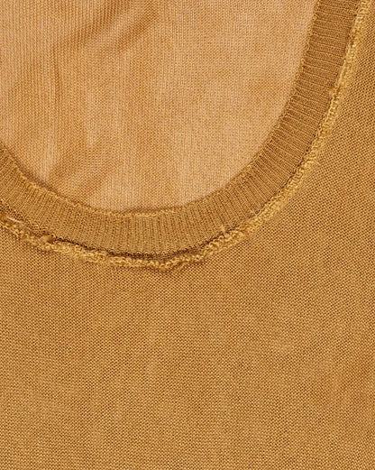 Maison Margiela MM6 metallic gold viscose tank top Maison Margiela
