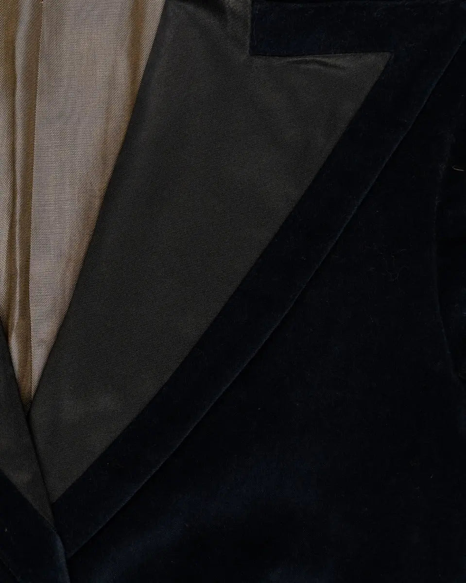 Roberto Cavalli Class jewel-embroidery velvet blazer jacket